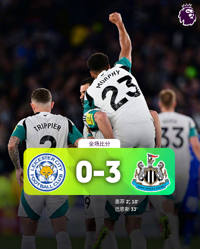 雷速直播-莱斯特城爆冷击败曼城，英超格局生变